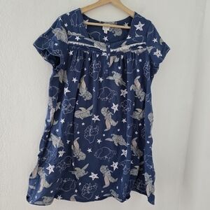 Aria Disney Dumbo Elephant Sleepwear Pajamas Dress Large